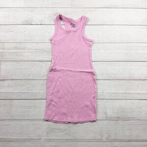 Art Class Girls Ribbed Tank Dress Pink Racerback Bodycon Midi Dress S 6-7